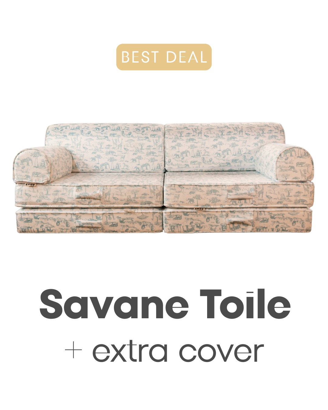 CUCU Couch  + Extra Cover (Savane Toile Print)