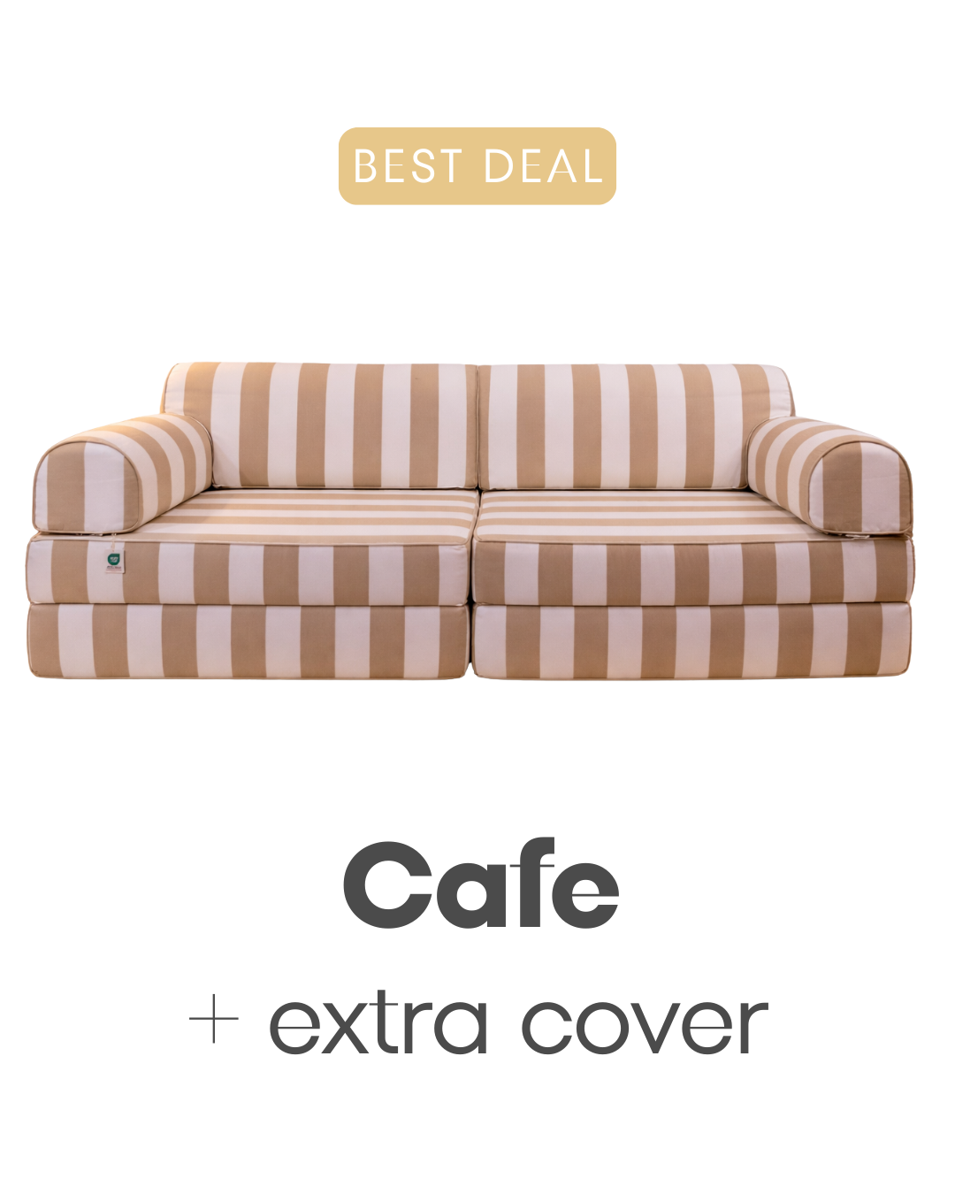 CUCU Couch  + Extra Cover (Cafe Stripes)